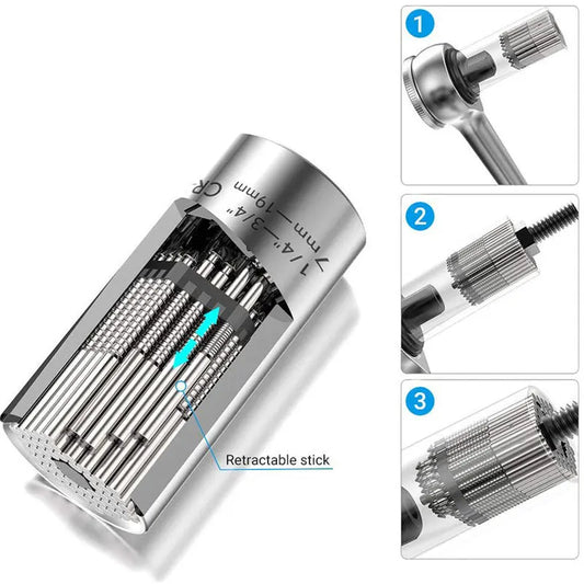 Universal Socket 7-19mm 3/8in Ratchet fitting